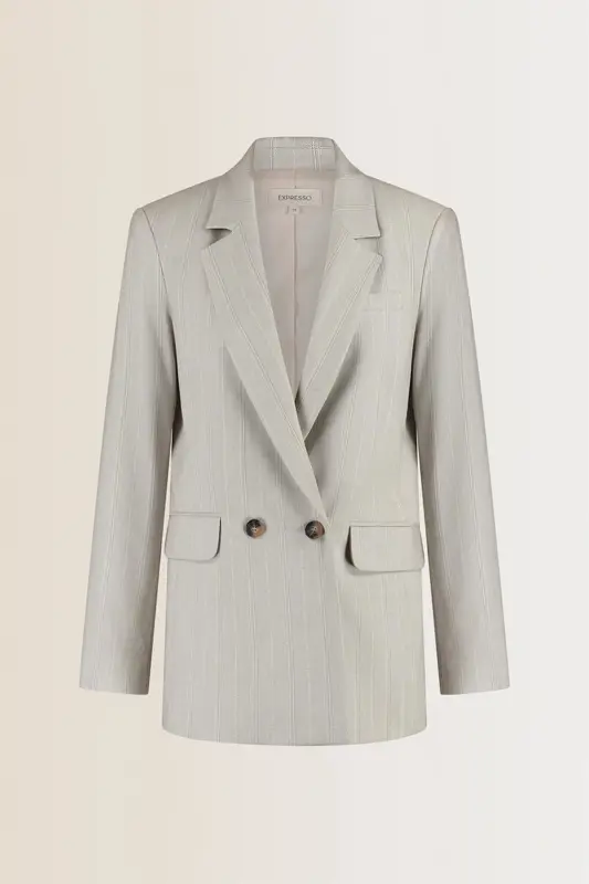 Gestreepte double breasted blazer