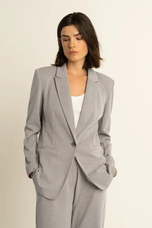 Pique geweven blazer