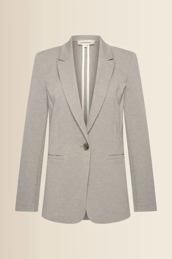 Piqué geweven blazer