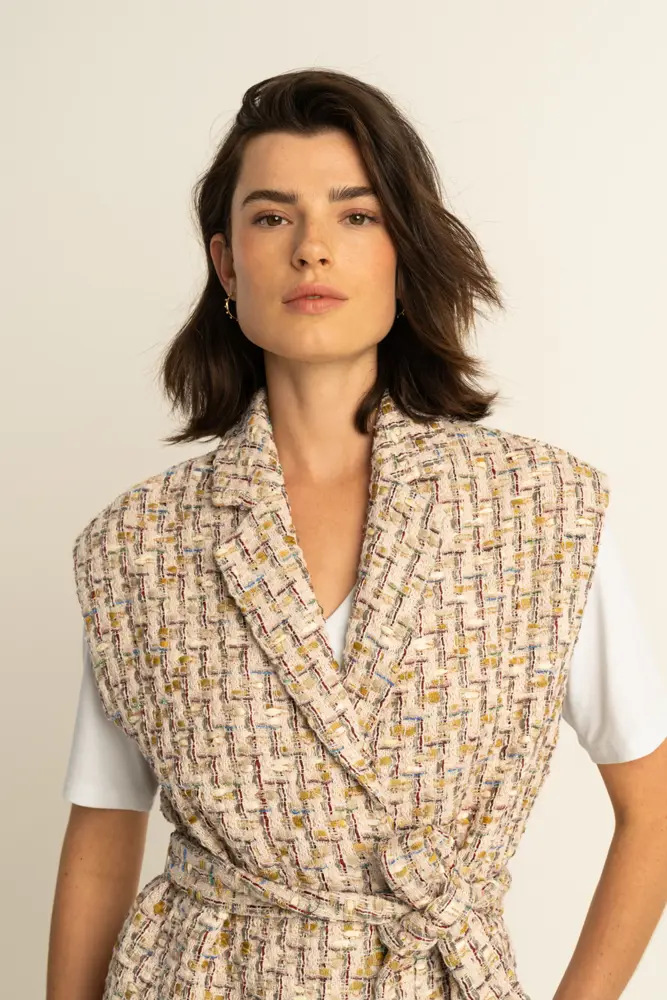 Tweed gilet