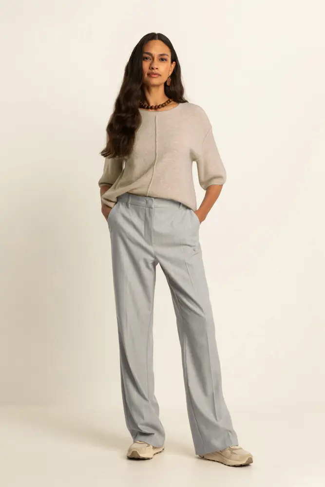 Broek met krijtstreep