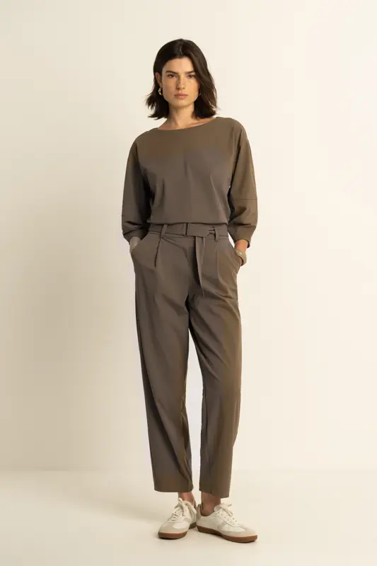 Travelbroek met ceintuur