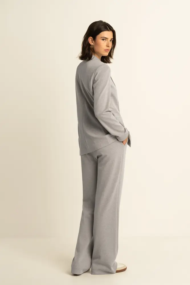 Piqué geweven broek