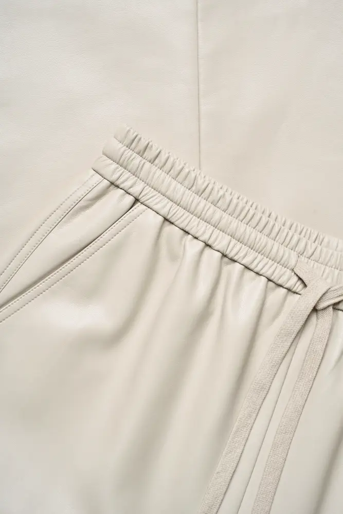 Faux leather midi-rok