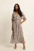 Midi-jurk met print