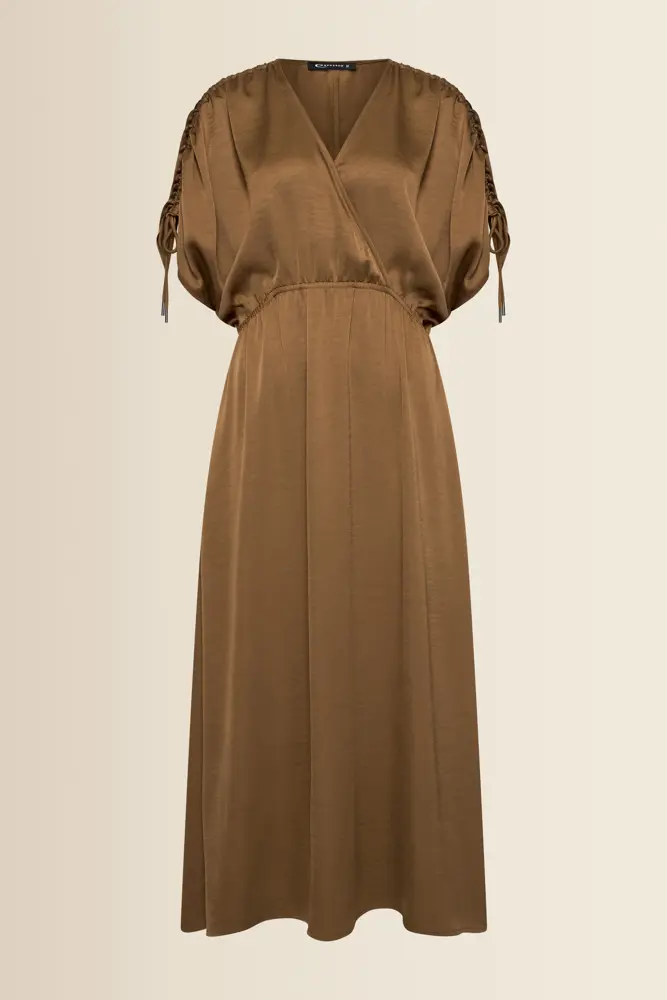 Midi-jurk met V-hals