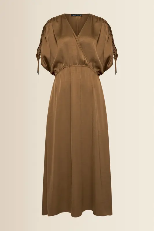 Midi-jurk met V-hals