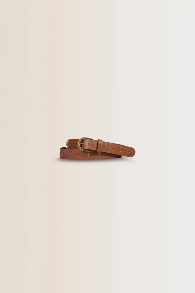 Leren riem met studs