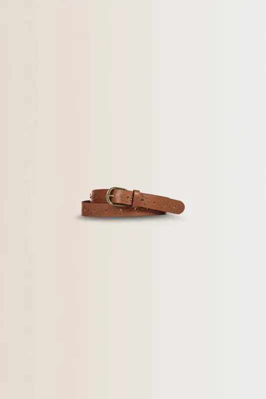 Leren riem met studs
