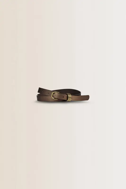 Metallic leren riem
