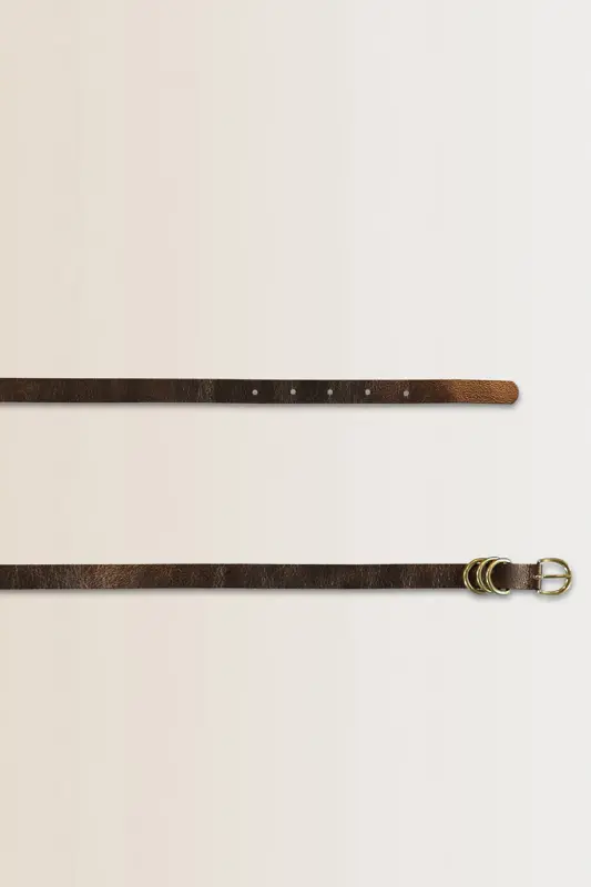 Metallic leren riem