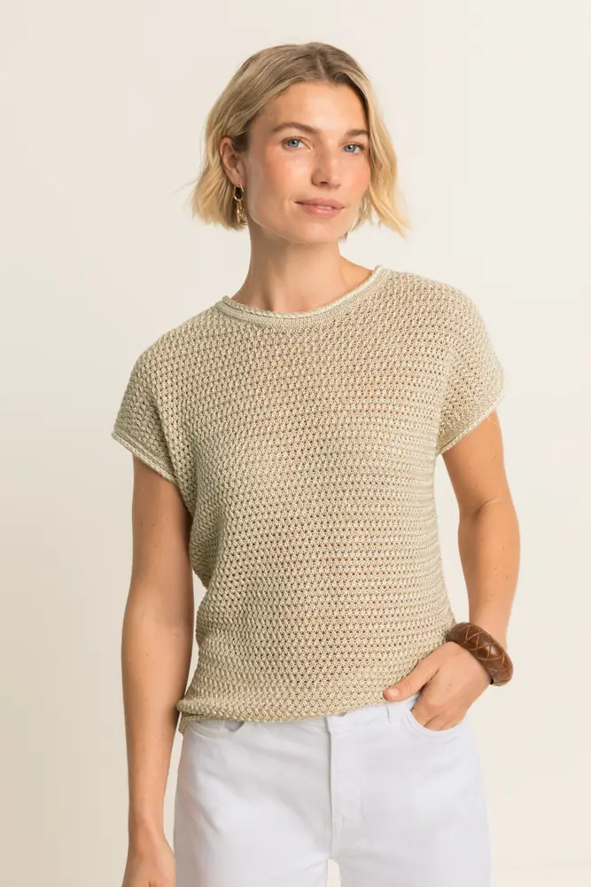 Opengebreide top