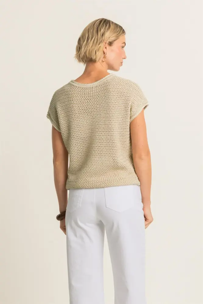 Opengebreide top