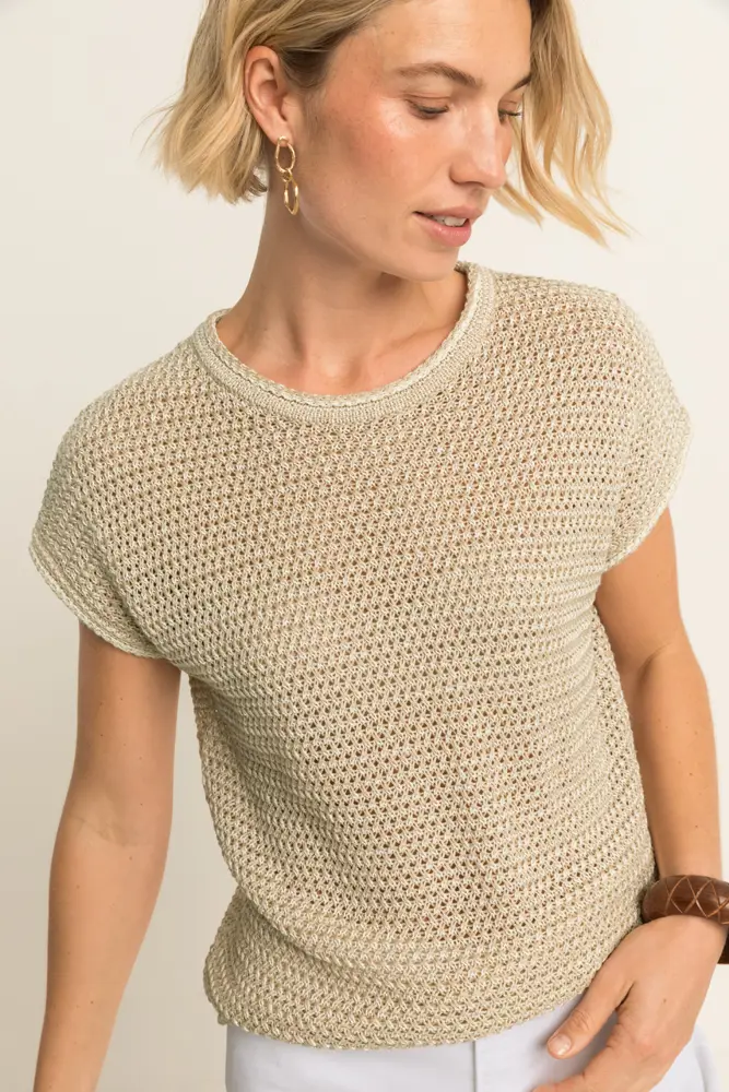 Opengebreide top