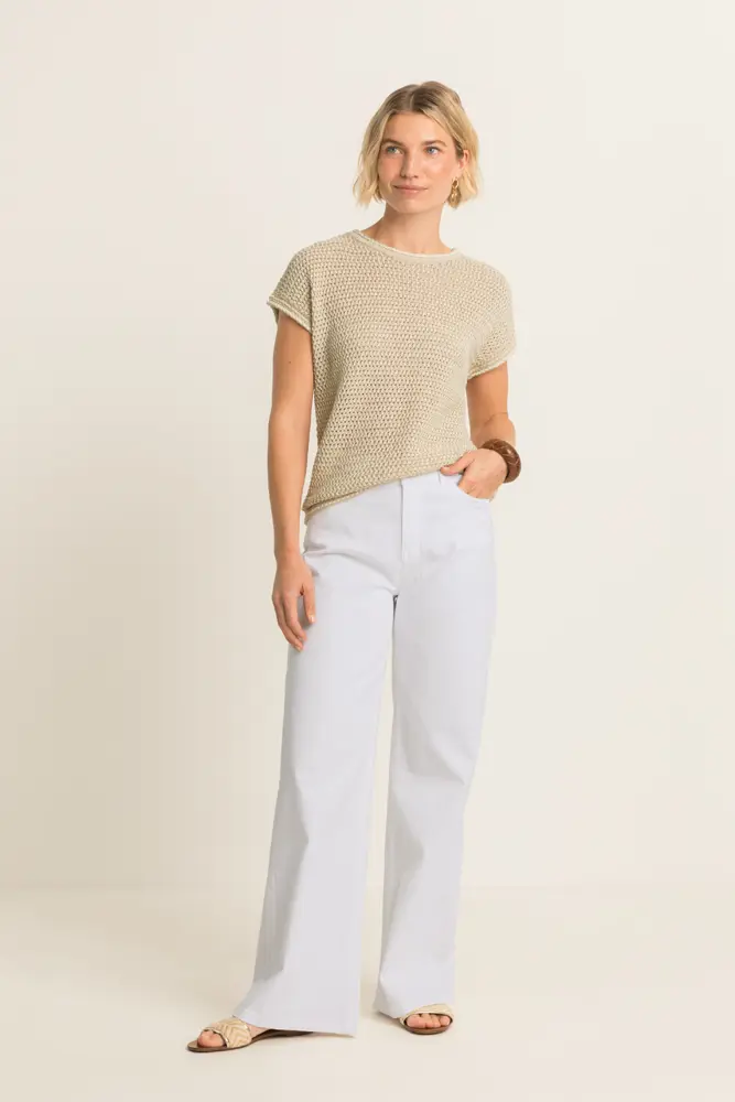 Opengebreide top