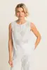 Mouwloze broderie blouse