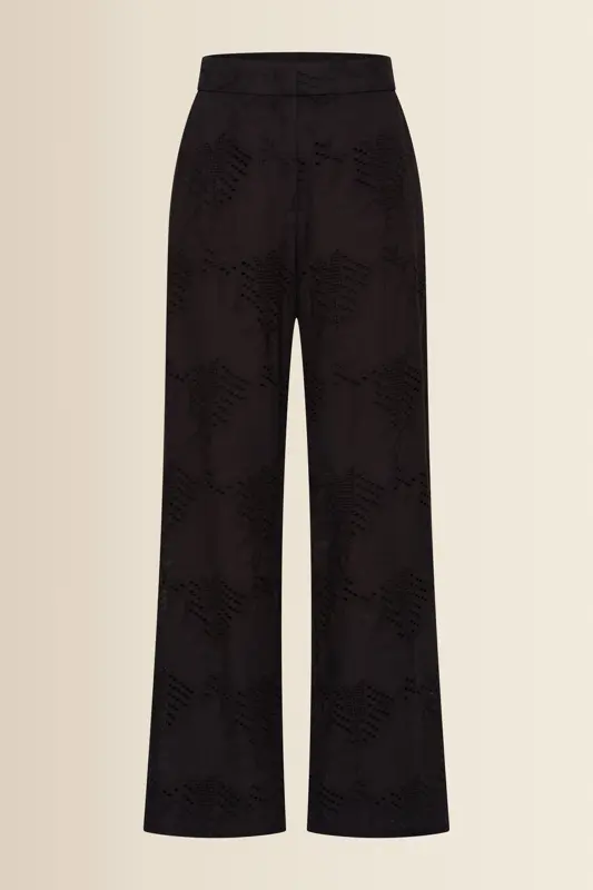 Katoenen broderie broek