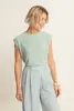 Gebreide spencer met ruchedetails