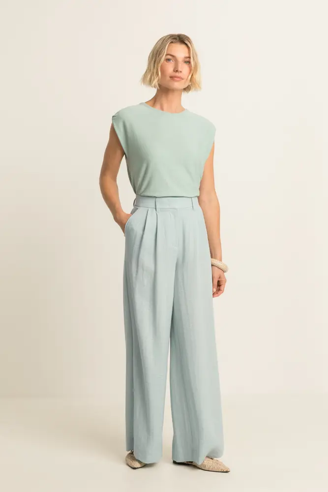 Gebreide spencer met ruchedetails
