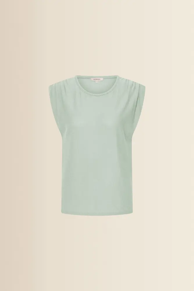 Gebreide spencer met ruchedetails
