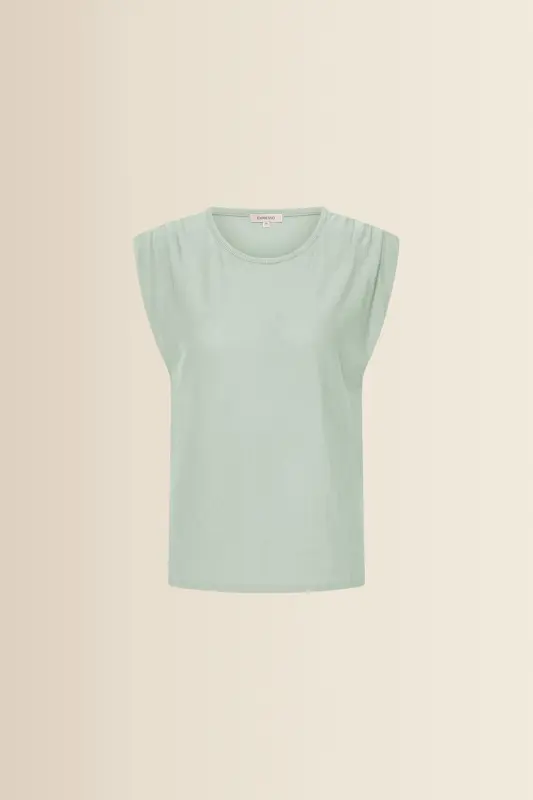 Gebreide spencer met ruchedetails