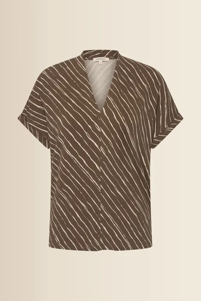 V-hals top met print