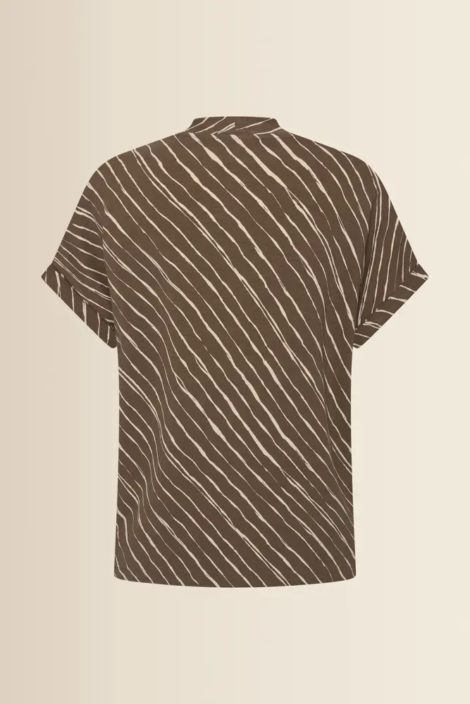 V-hals top met print