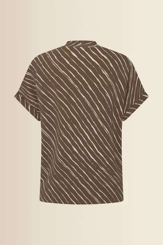 V-hals top met print