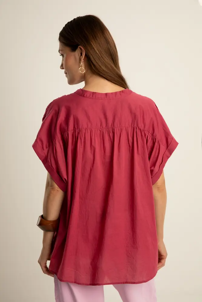 Mouwloze katoenen blouse