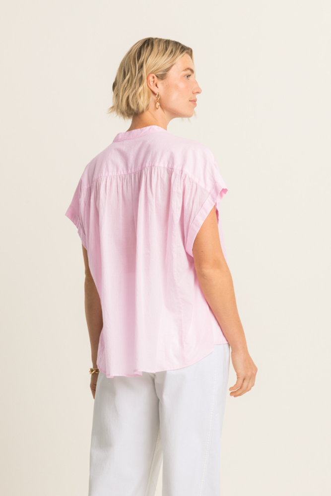 Mouwloze katoenen blouse