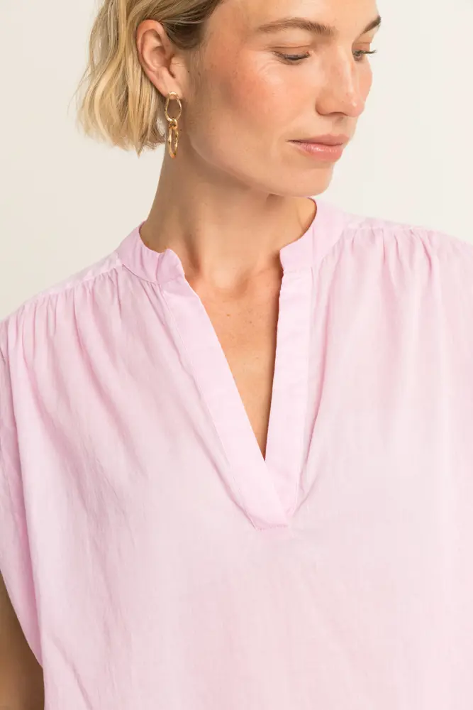 Mouwloze katoenen blouse