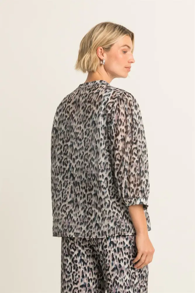 Blouse met all-over print