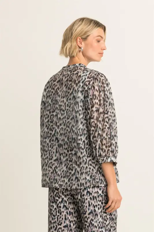 Blouse met all-over print