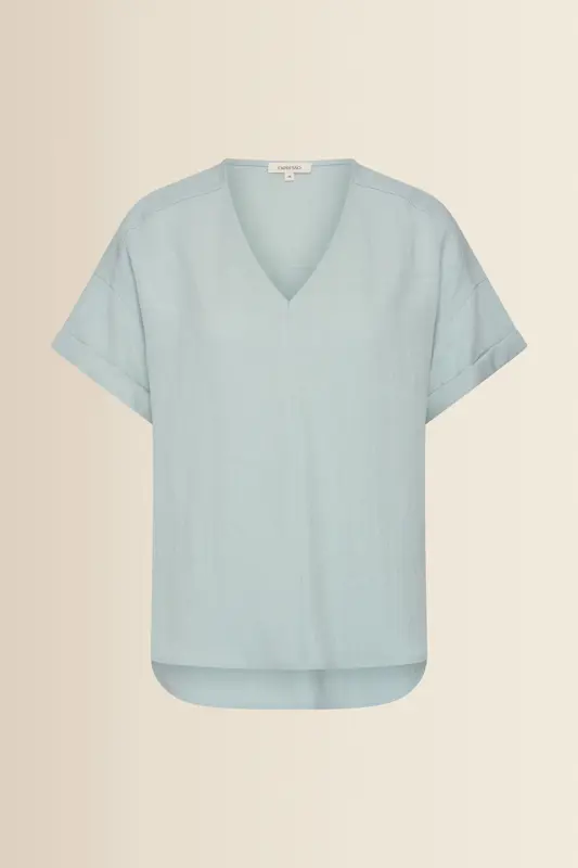 Soepelvallende blouse met V-hals