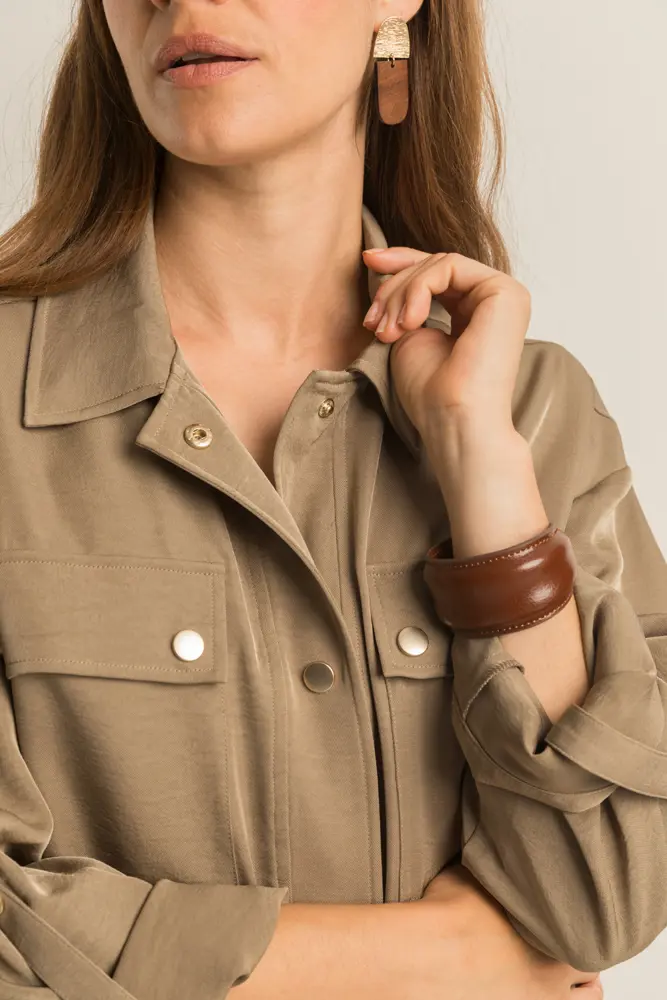 Soepelvallend blouse jasje