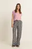 Soepelvallende broek met all-over print