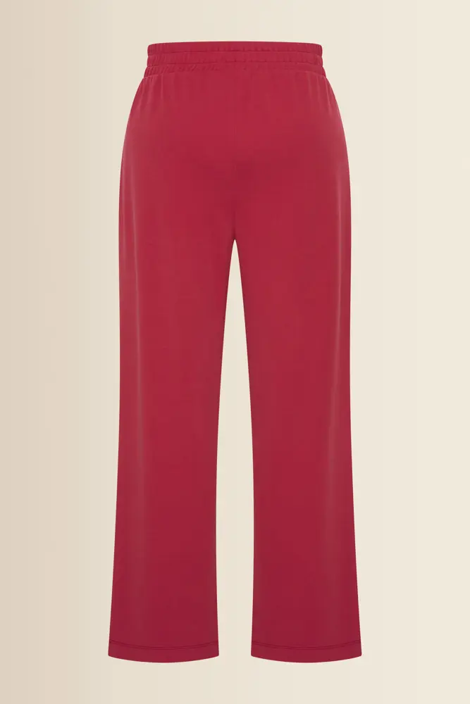 Wijde jersey broek