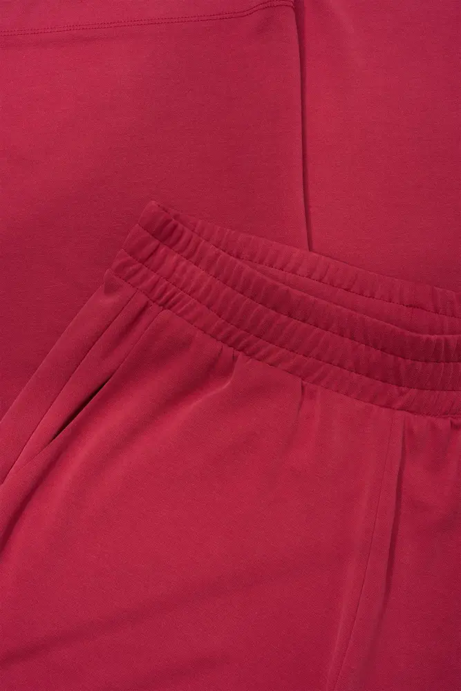 Wijde jersey broek