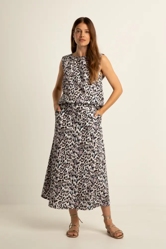 Midi rok met print