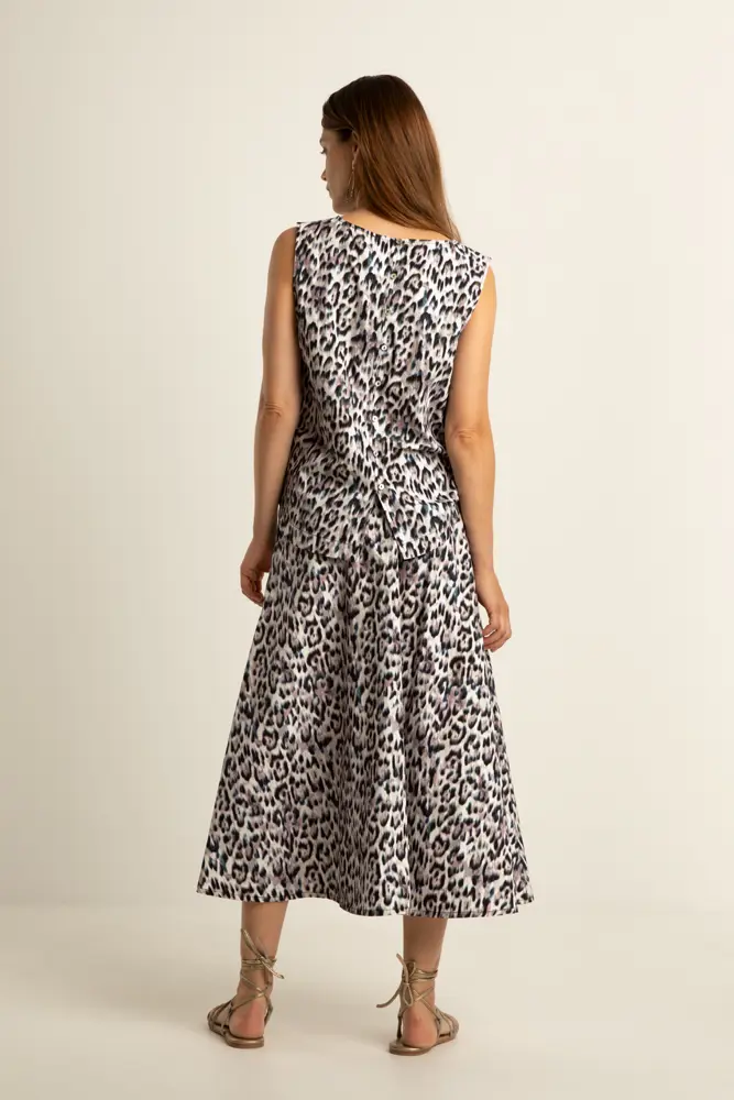 Midi rok met print