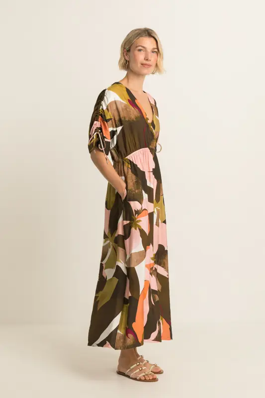 Midi-jurk met print