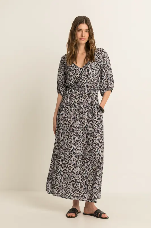 Maxi jurk met all-over print