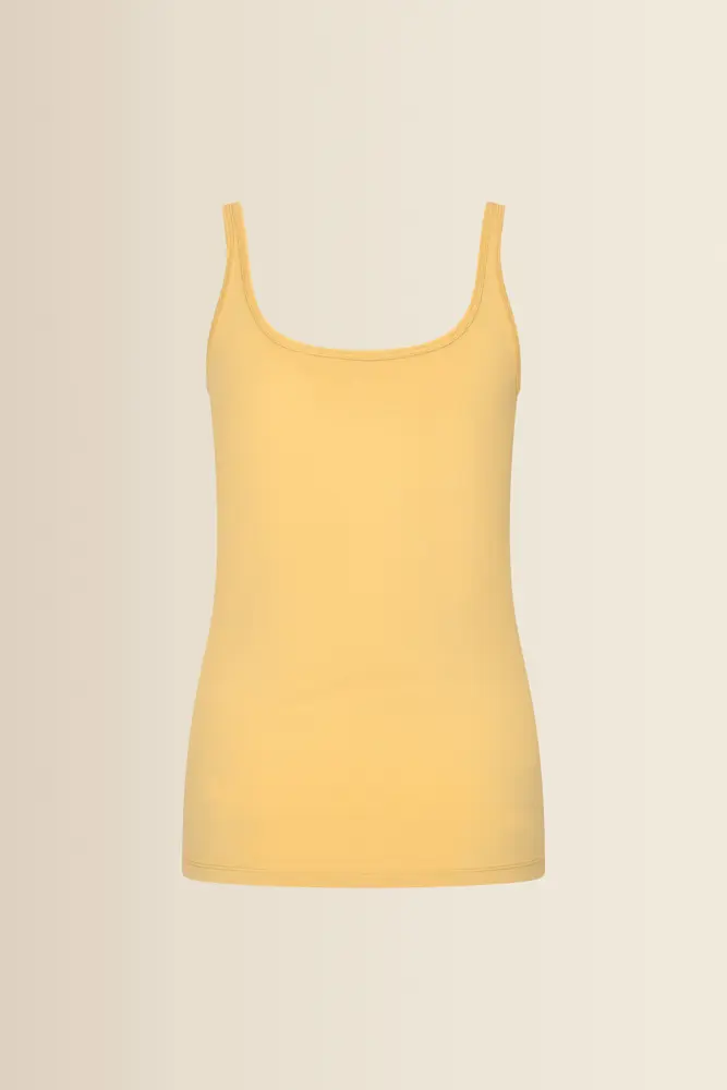 Jersey singlet met ronde hals