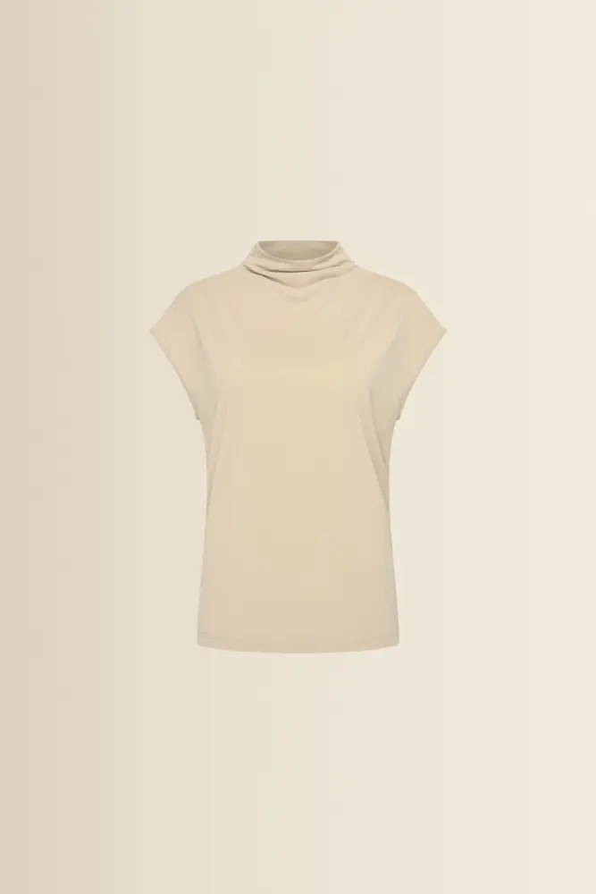 Jersey top met zachte col