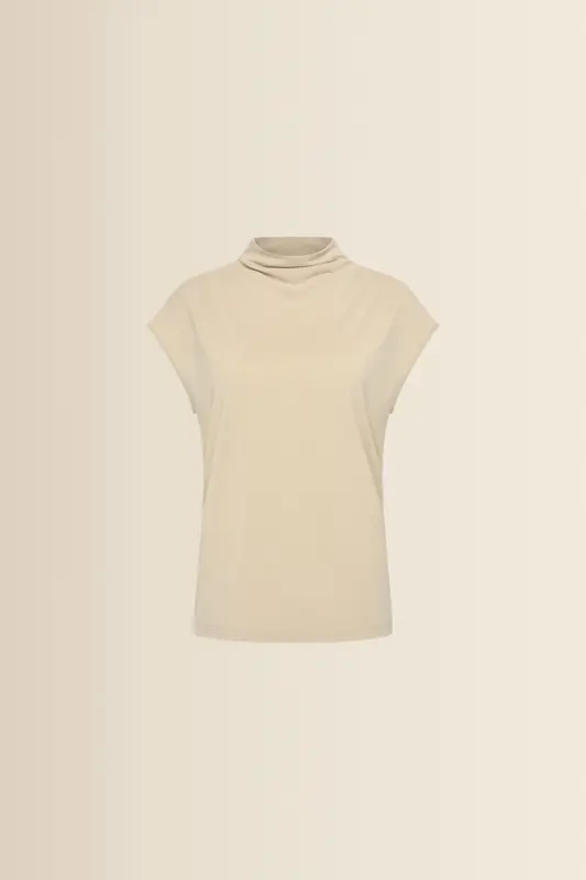 Jersey top met zachte col
