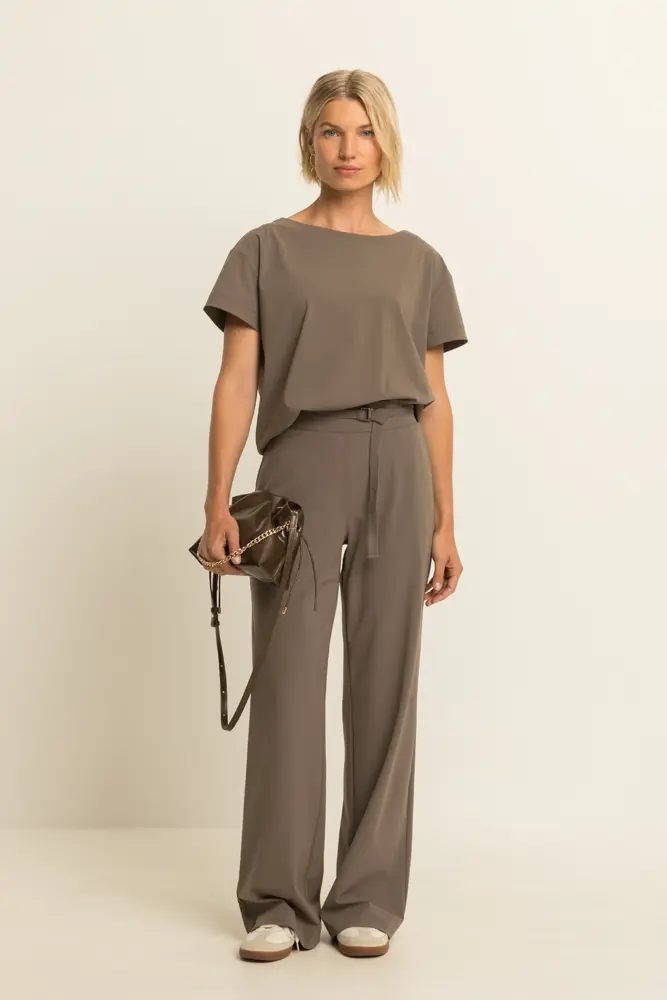 Travel top met ballonzoom