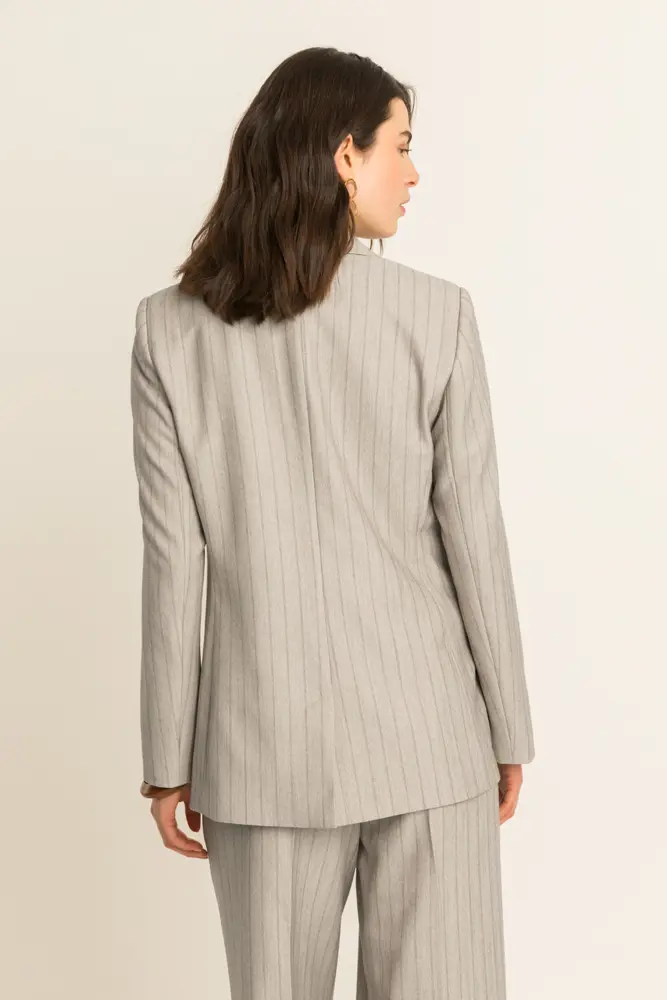 Losvallende blazer met krijtstreep