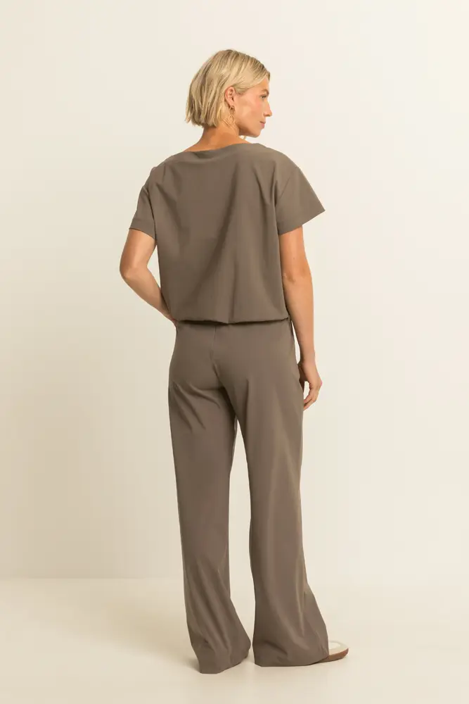 Travelbroek met wijde pijpen