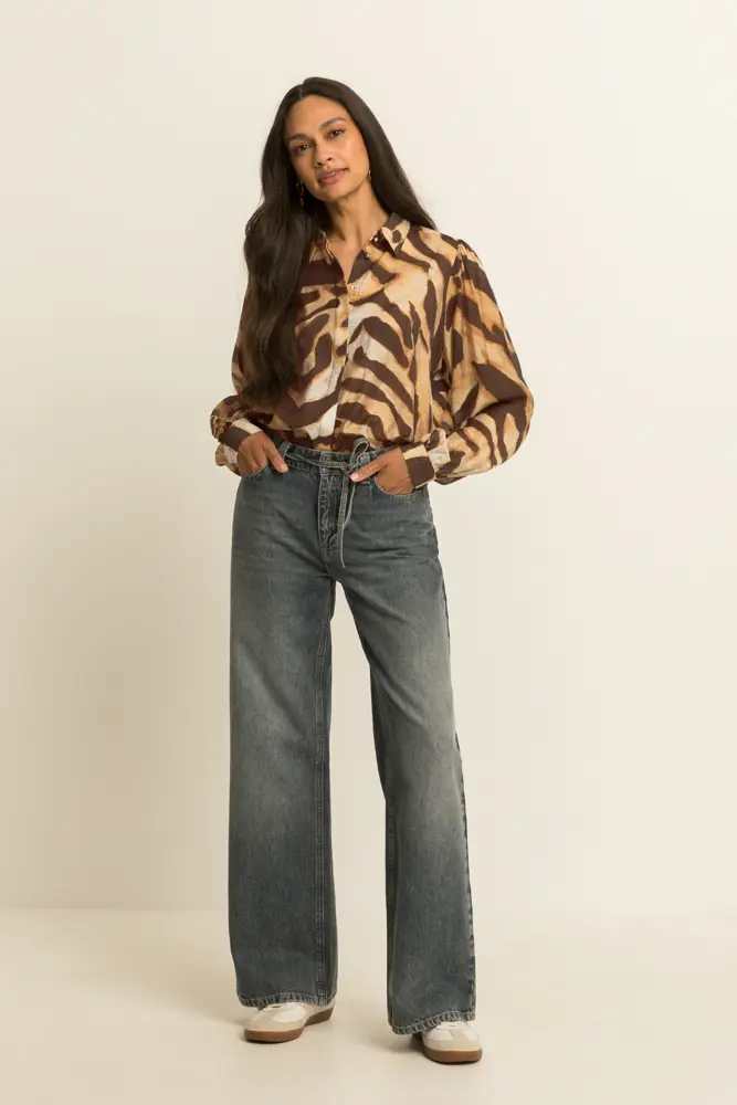 Blouse met animalprint