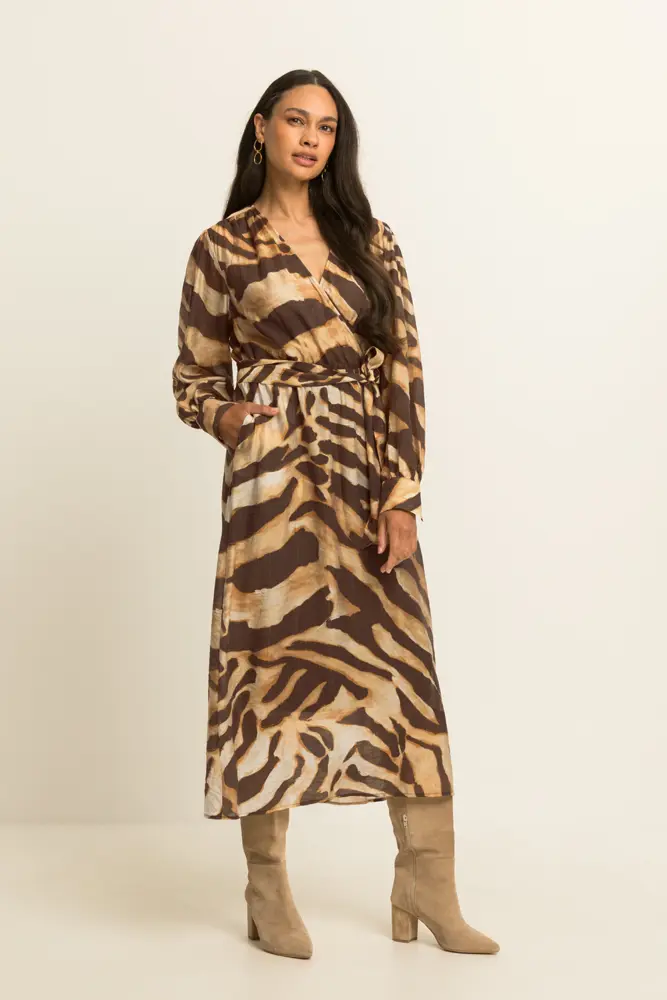 Lange jurk met dessin
